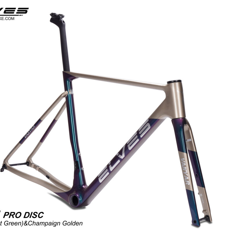 UCI Approved ELVES Vanyar Pro Disc Road Frameset – Superlight Full Carbon Disc Road Frame